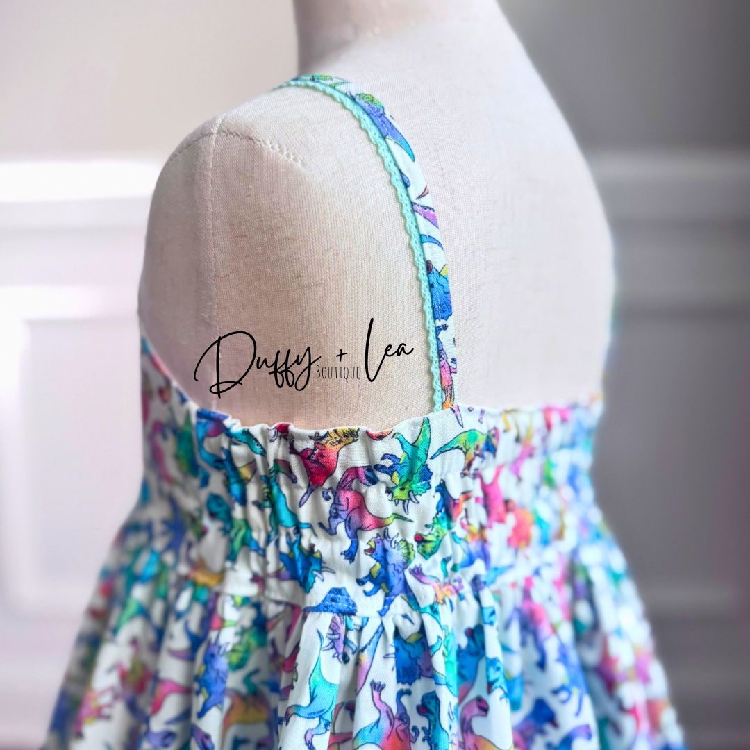 Rainbow Dinos Dress