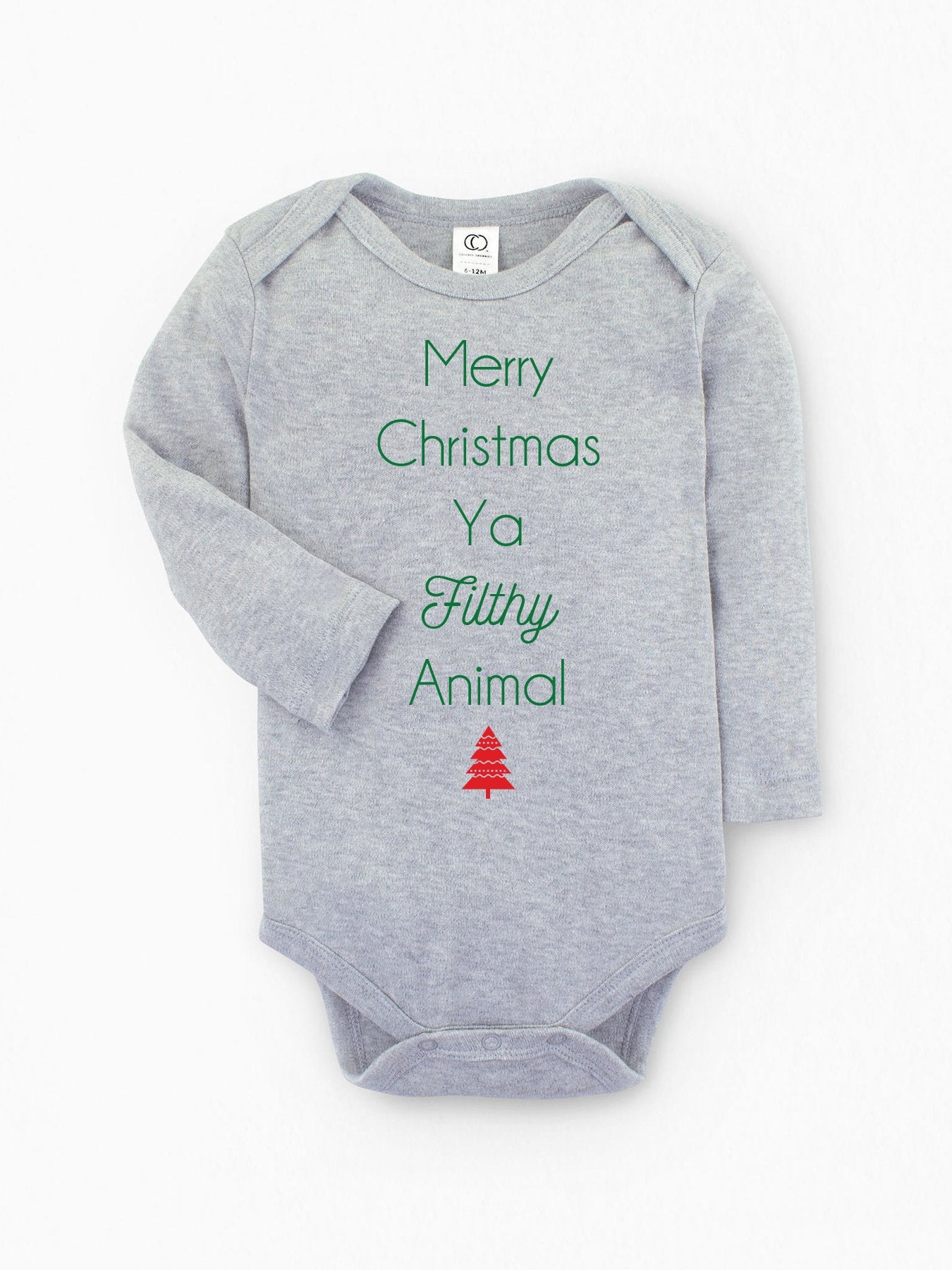 Merry Christmas Ya Filthy Animal Organic Baby Onesie®