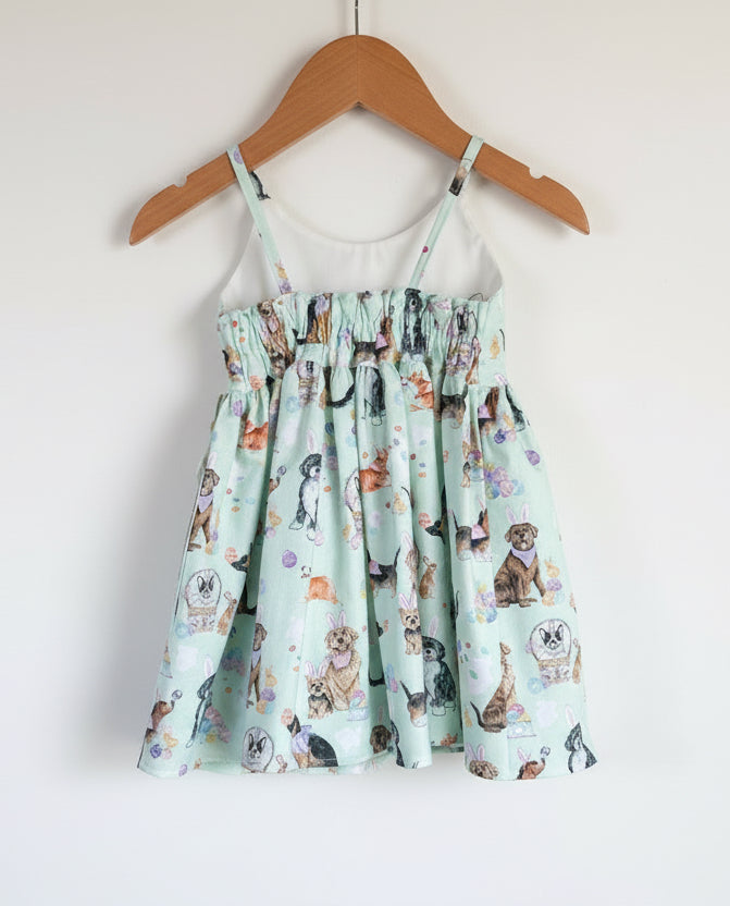 Easter Pups Dress - 12 months