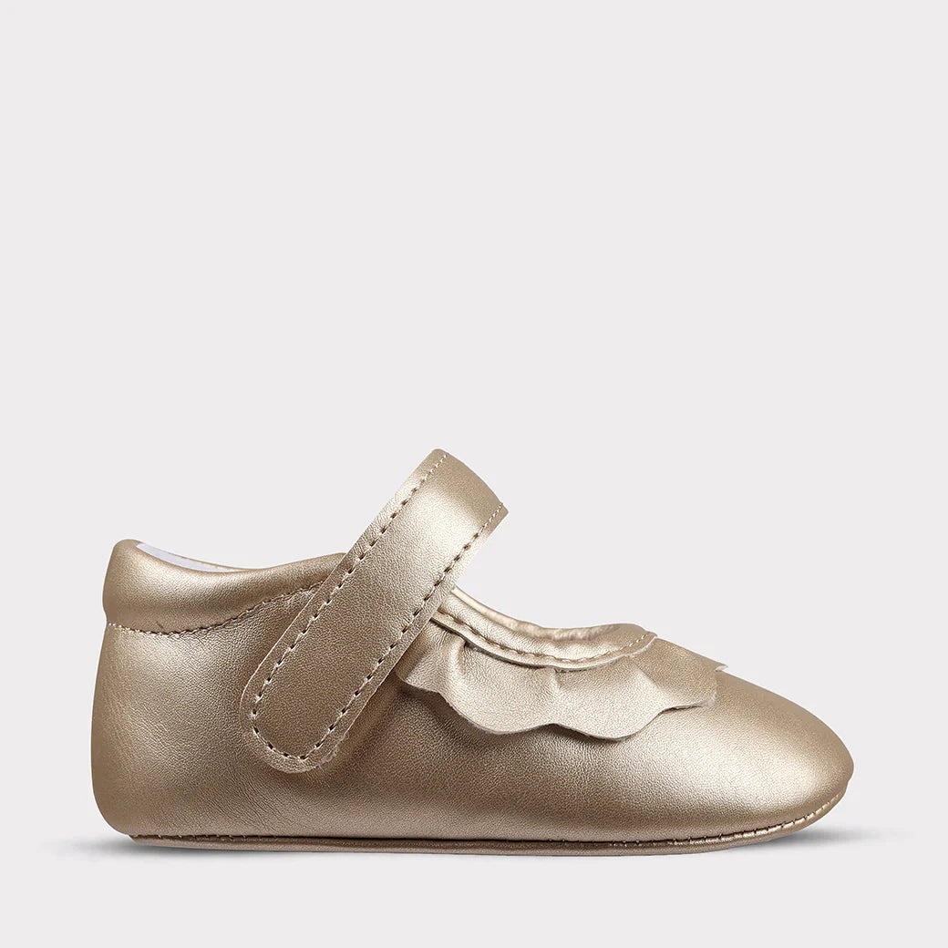 Amina Girls Hook & Loop Crib Shoe