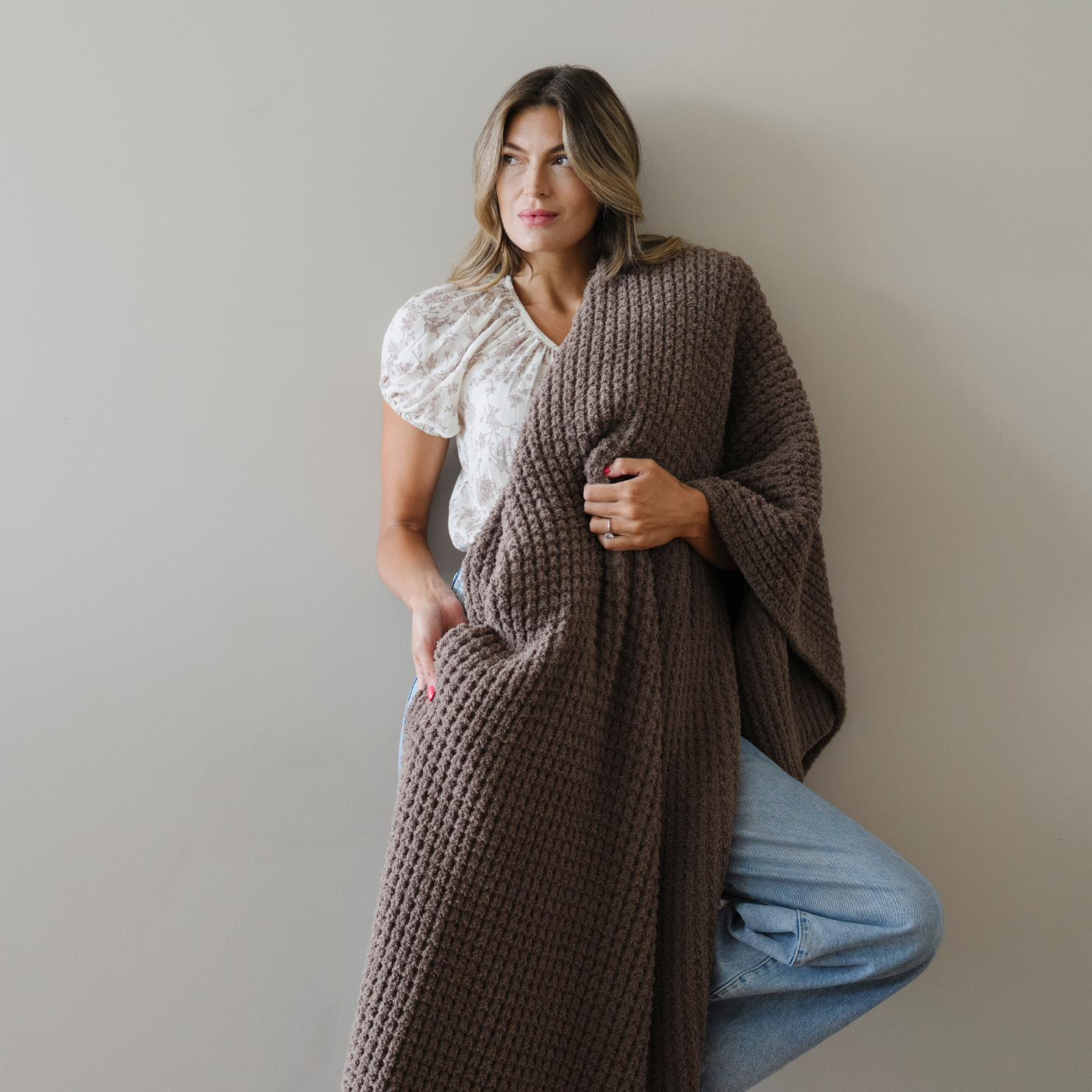 WAFFLE KNIT XL THROW BLANKETS