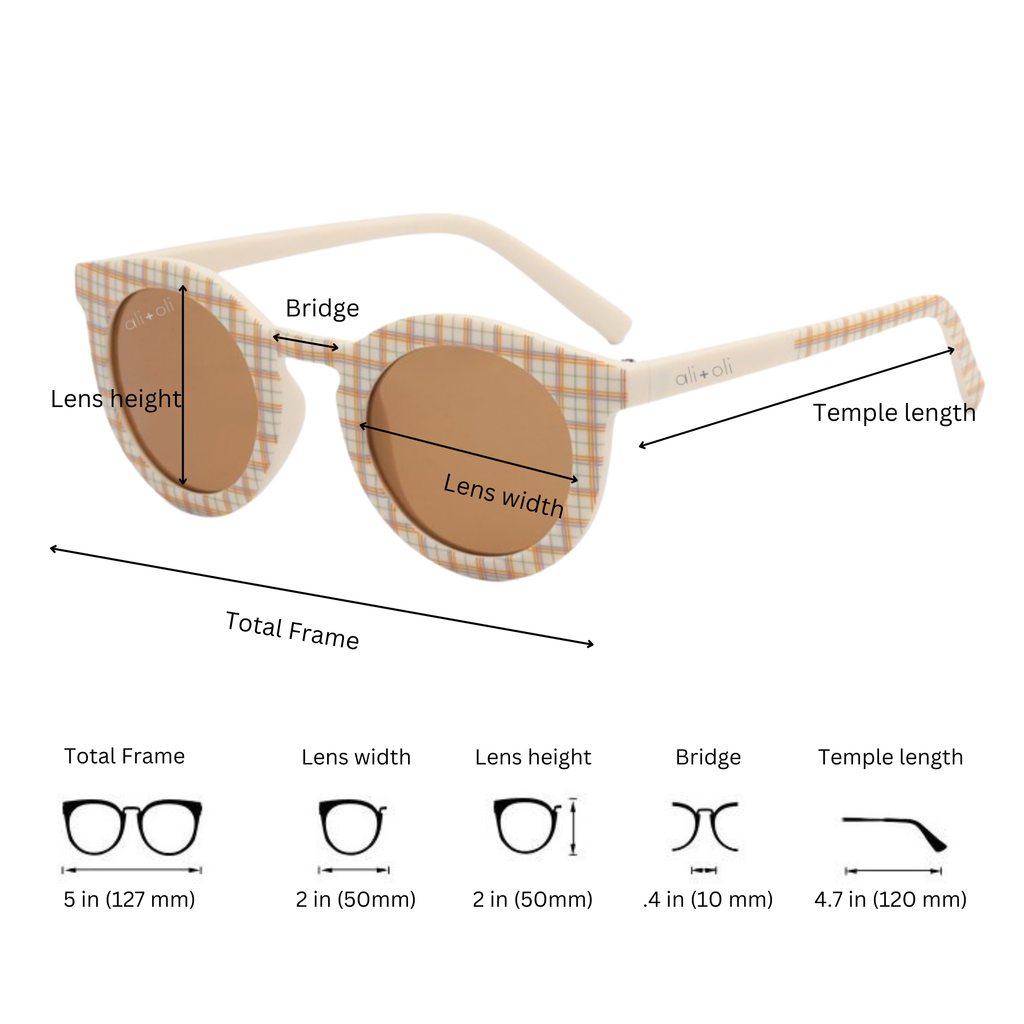 Kids Sunglasses Round (Plaid)