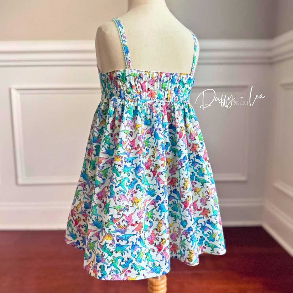 Rainbow Dinos Dress - Size 5