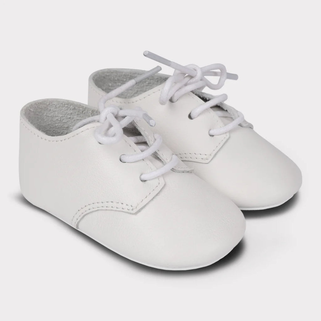 August Girls Crib Lace-Up Shoe