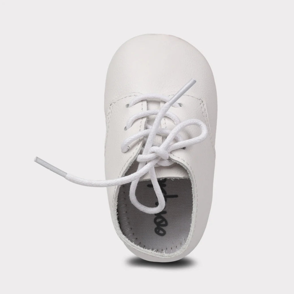 August Girls Crib Lace-Up Shoe