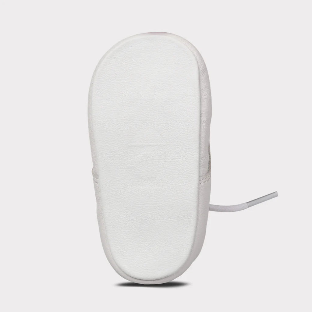 August Girls Crib Lace-Up Shoe