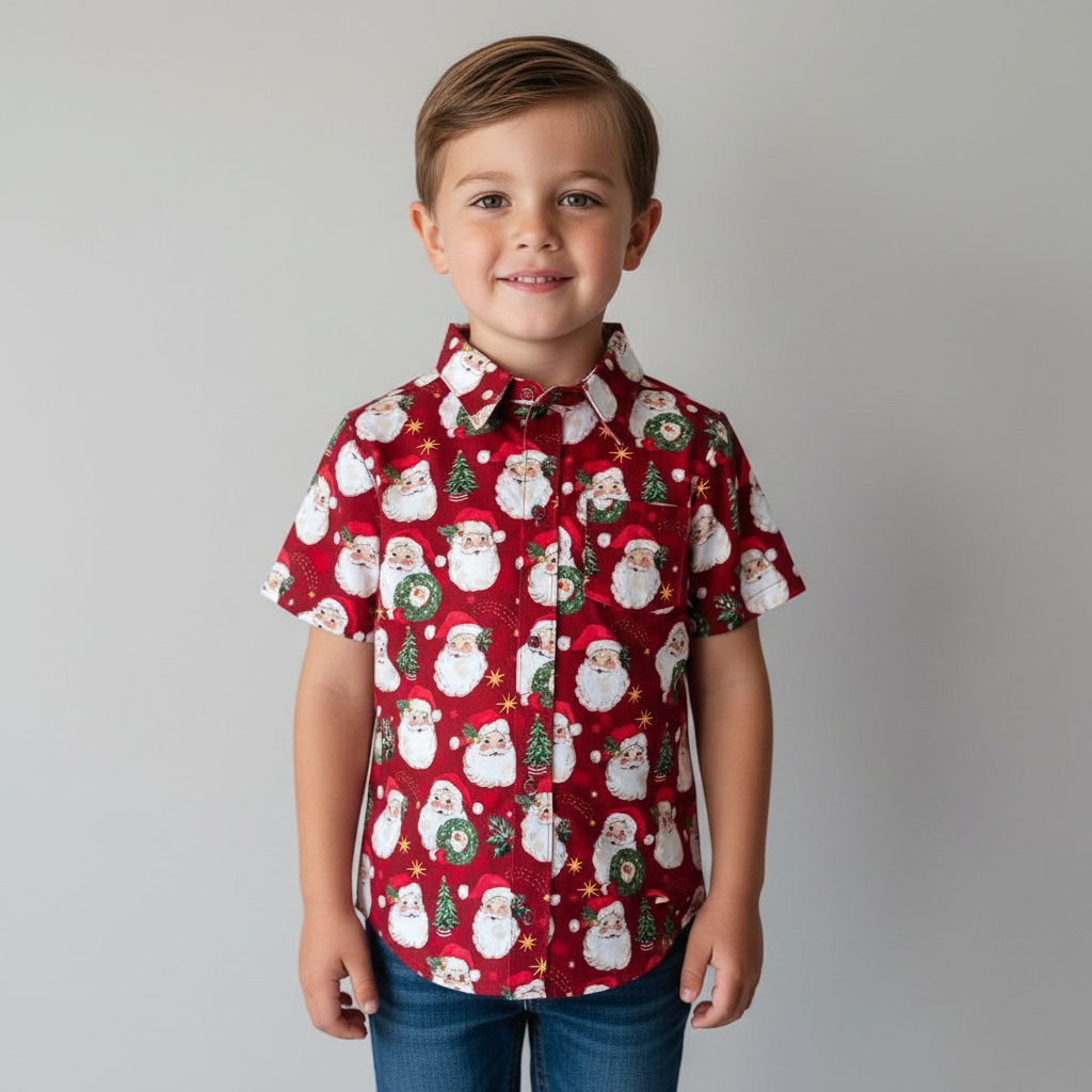 Santa Snap Down Shirt