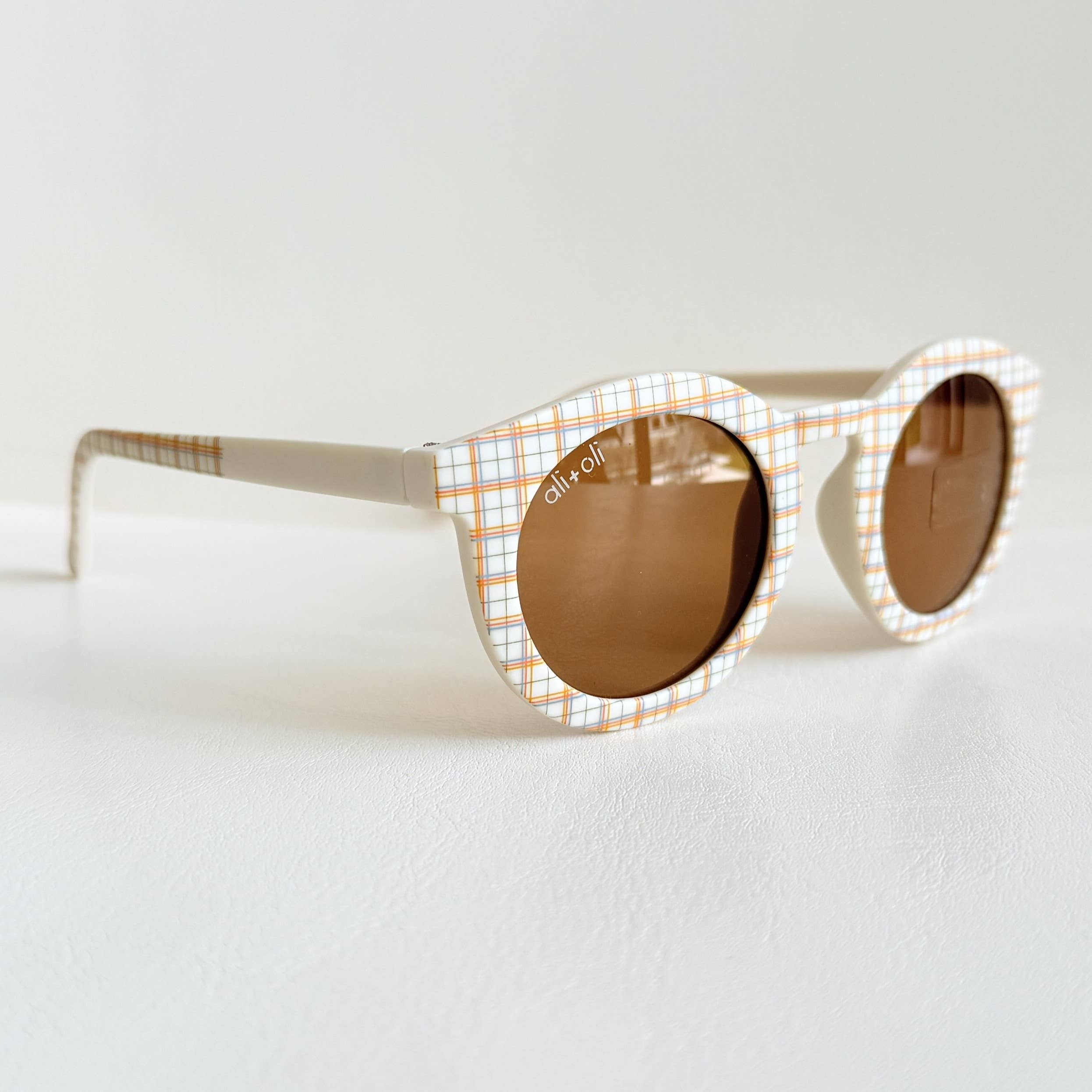 Kids Sunglasses Round (Plaid)