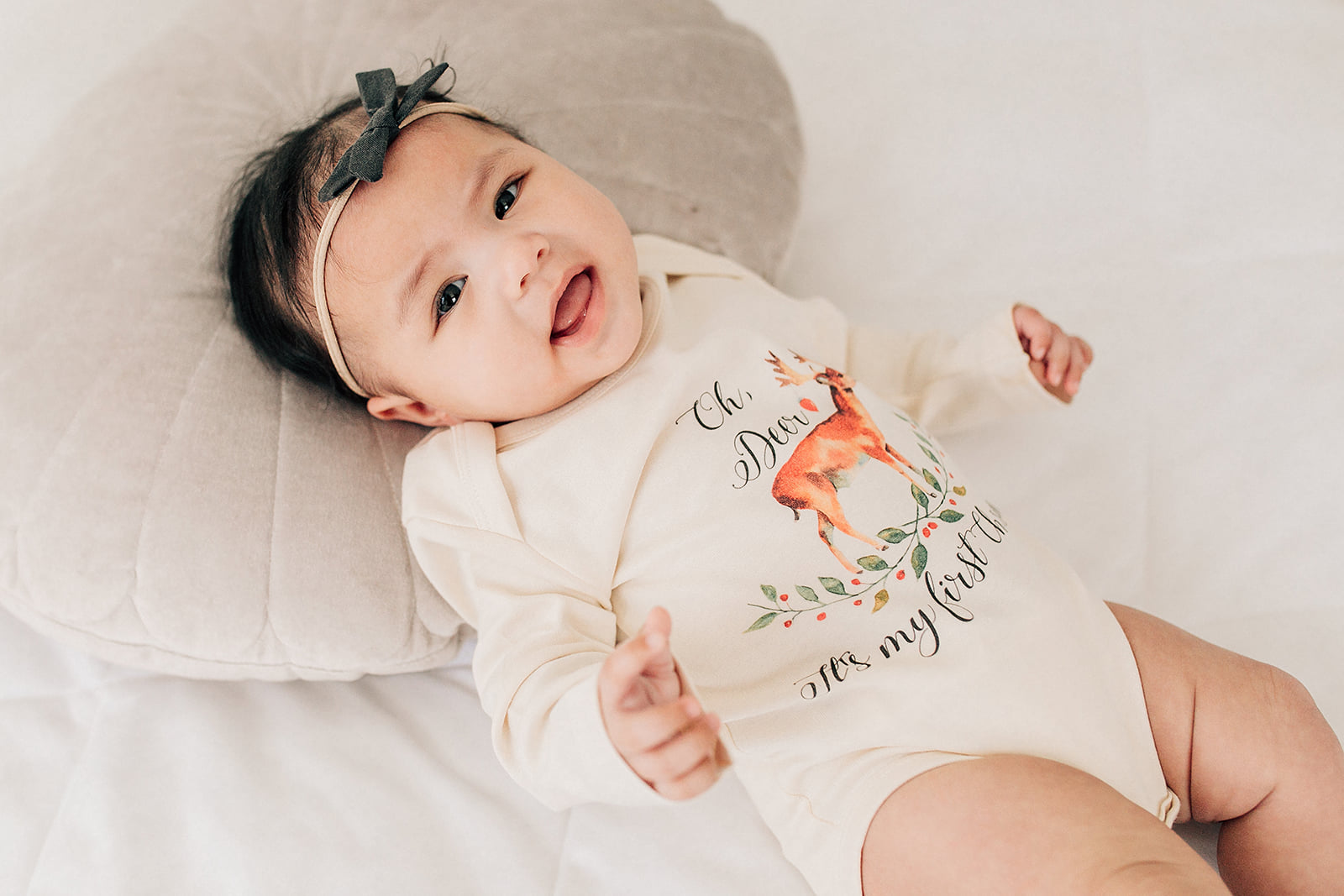 Oh Deer, It's My First Christmas Organic Baby Onesie®