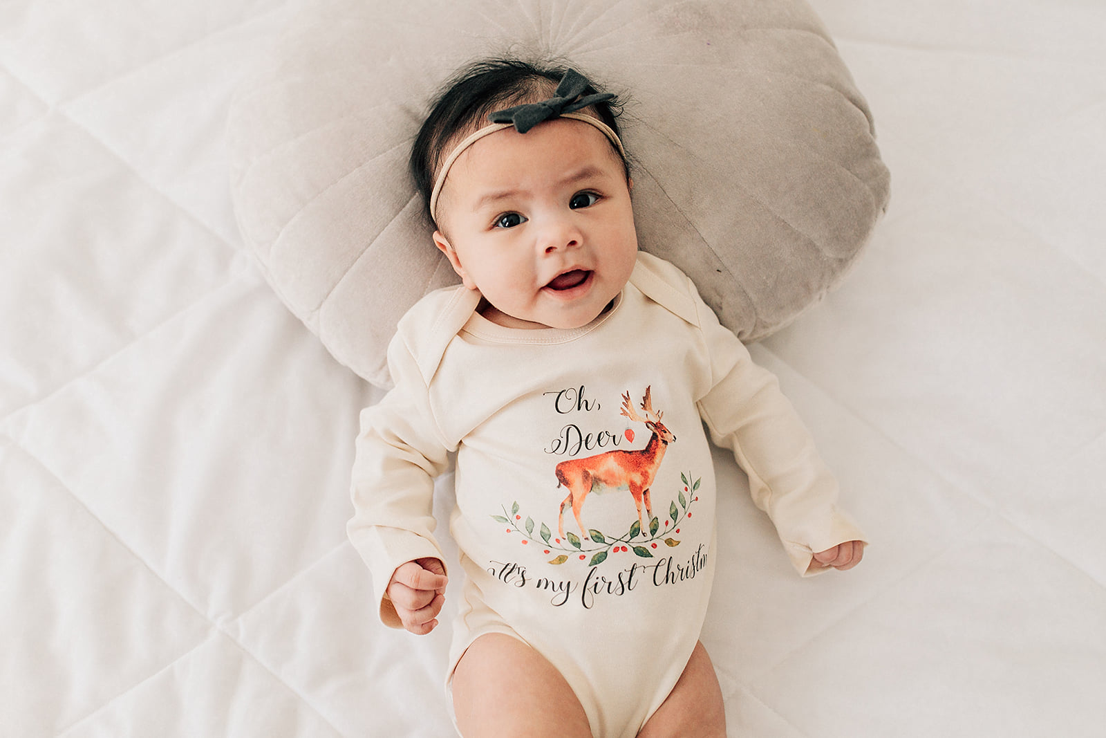Oh Deer, It's My First Christmas Organic Baby Onesie®