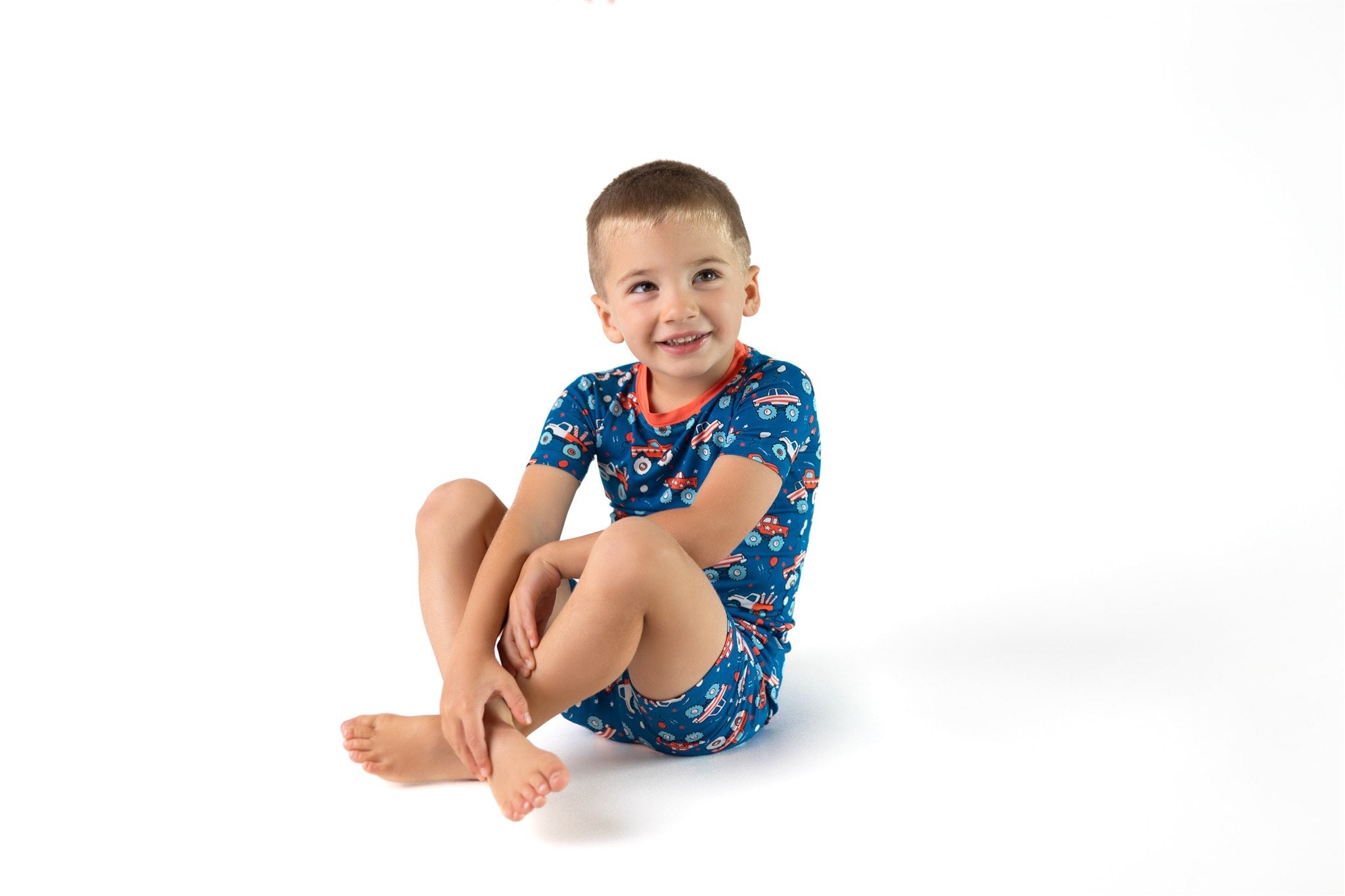 Monster Trucks & Rockets | Two Piece Short Sleeve Pajama Set