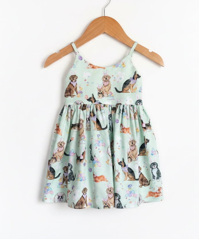 Easter Pups Dress - 12 months