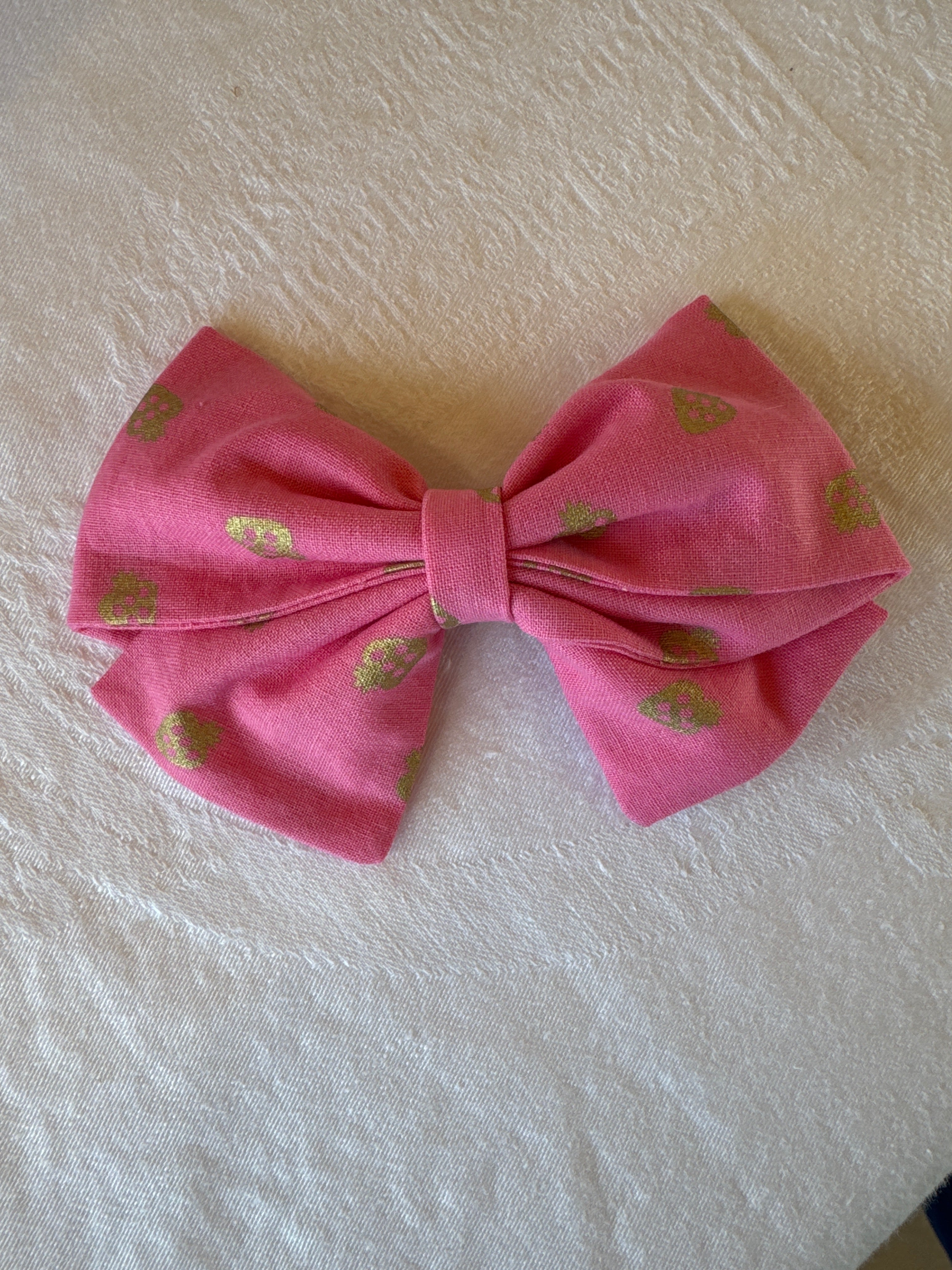 Large Handmade Fabric Hair Bow