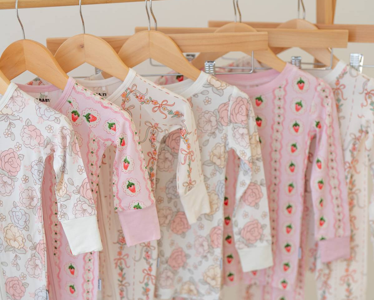 Strawberry Stripe | Two Piece Pajama Set