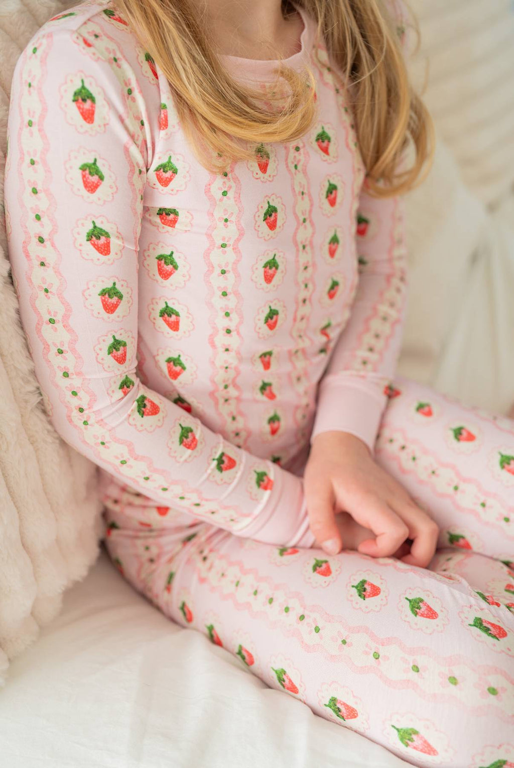 Strawberry Stripe | Two Piece Pajama Set