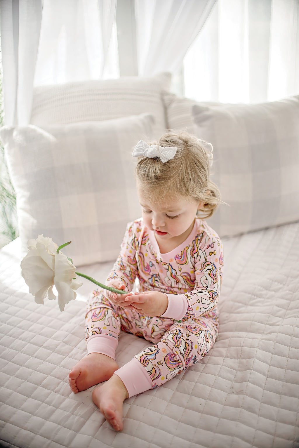 Pink Unicorn | Two-Piece Bamboo Pajama Set