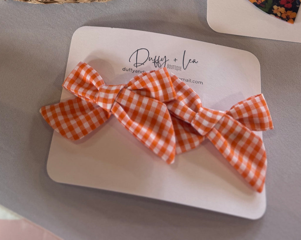 Hand Tied Pigtail Bows