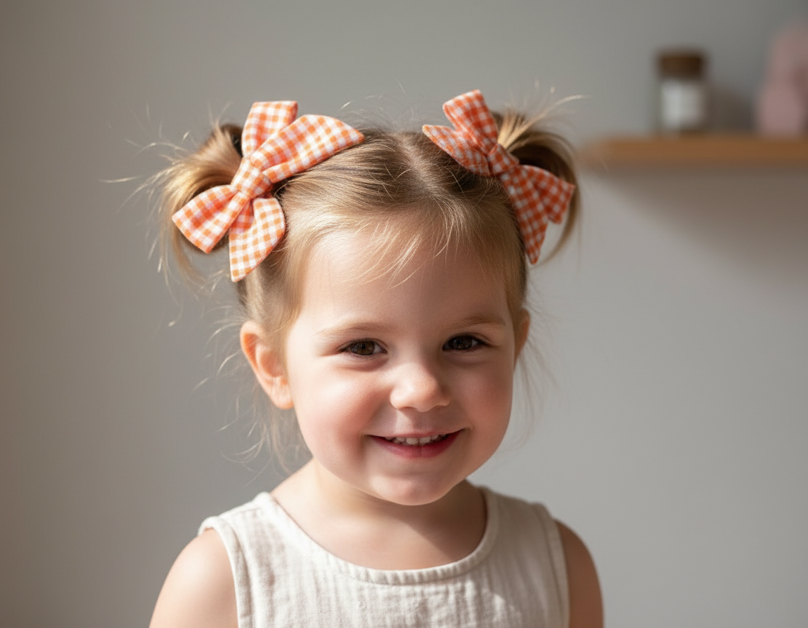 Hand Tied Pigtail Bows