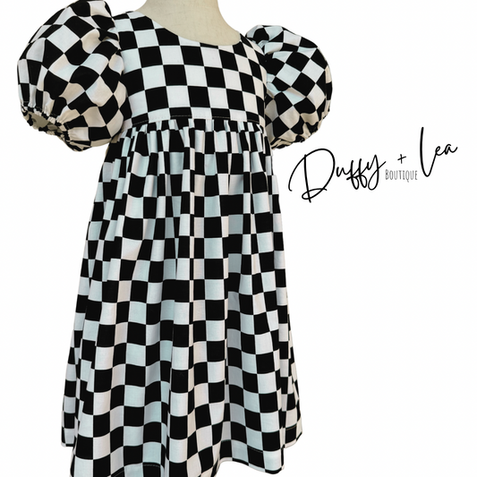 Checked Out Girls Dress