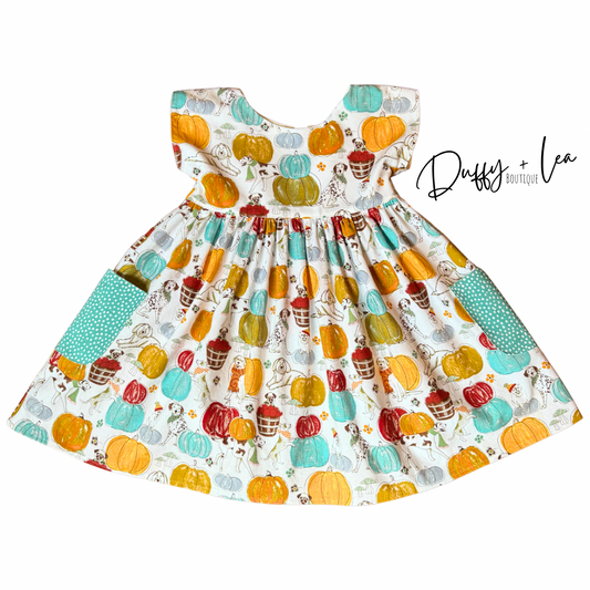 Puppies Pumpkin Pickin' Dress