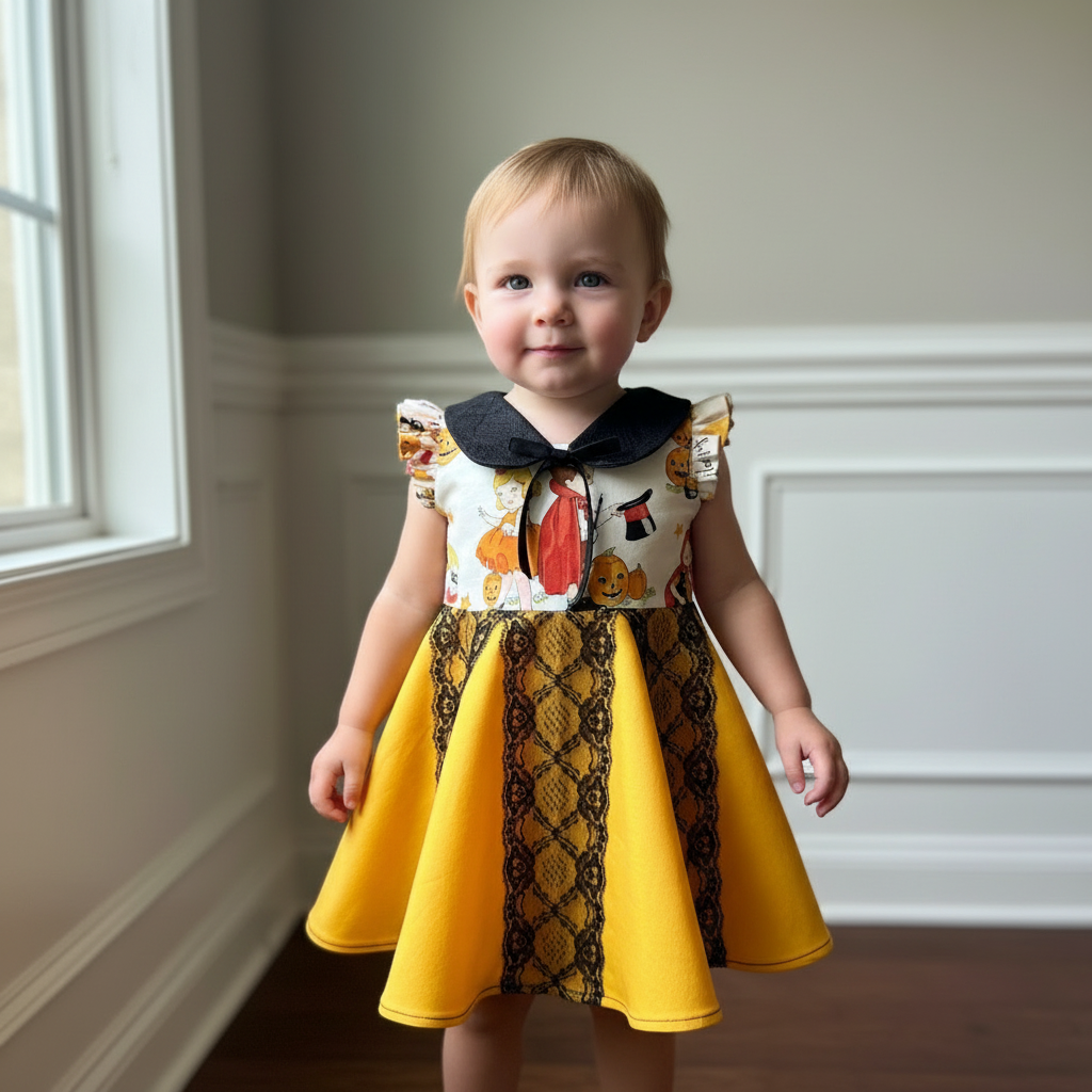 Vintage Look Halloween Dress - 18 months
