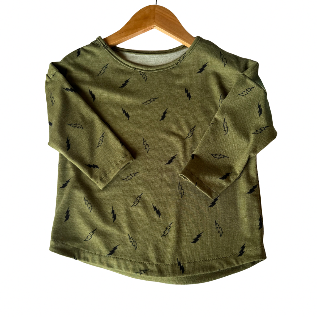 Olive Lightning Bolt Dolman