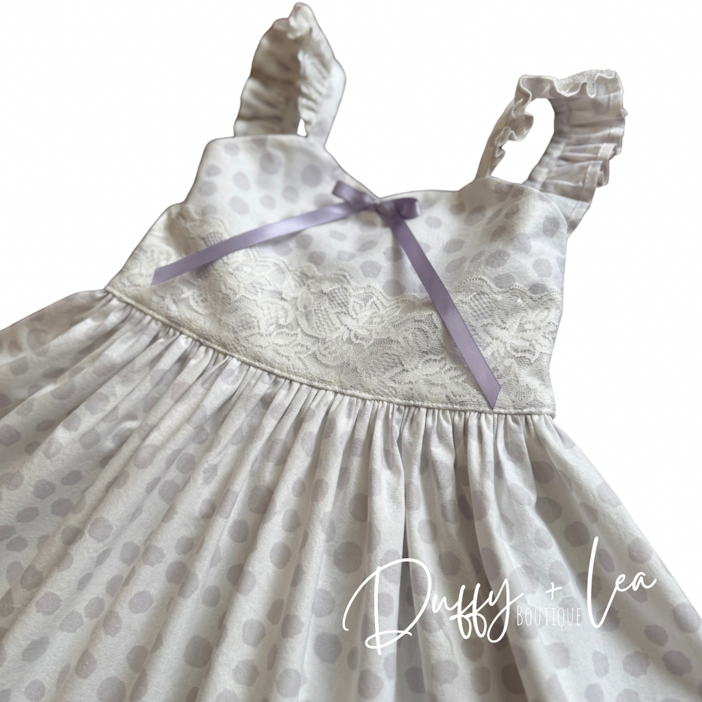 Purple Dot Dress - Size 7