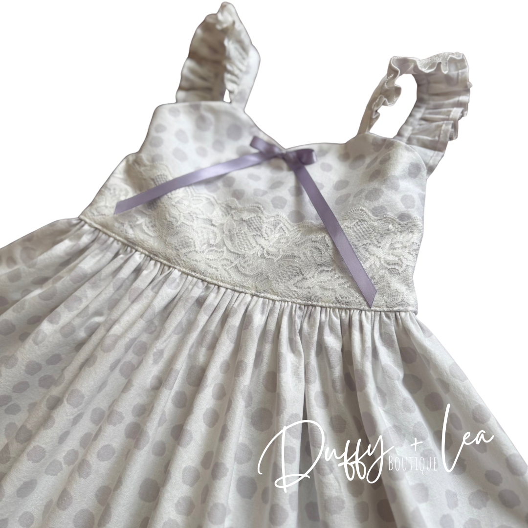 Purple Dot Dress - Size 7