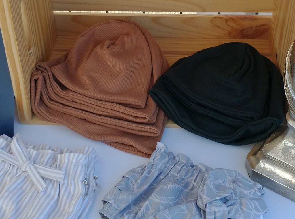 Waffle Knit Beanie Hat