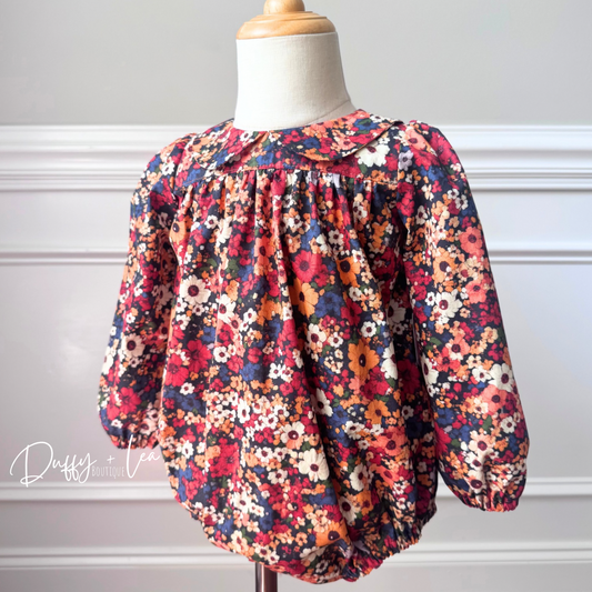 Ditsy Fall Floral Romper