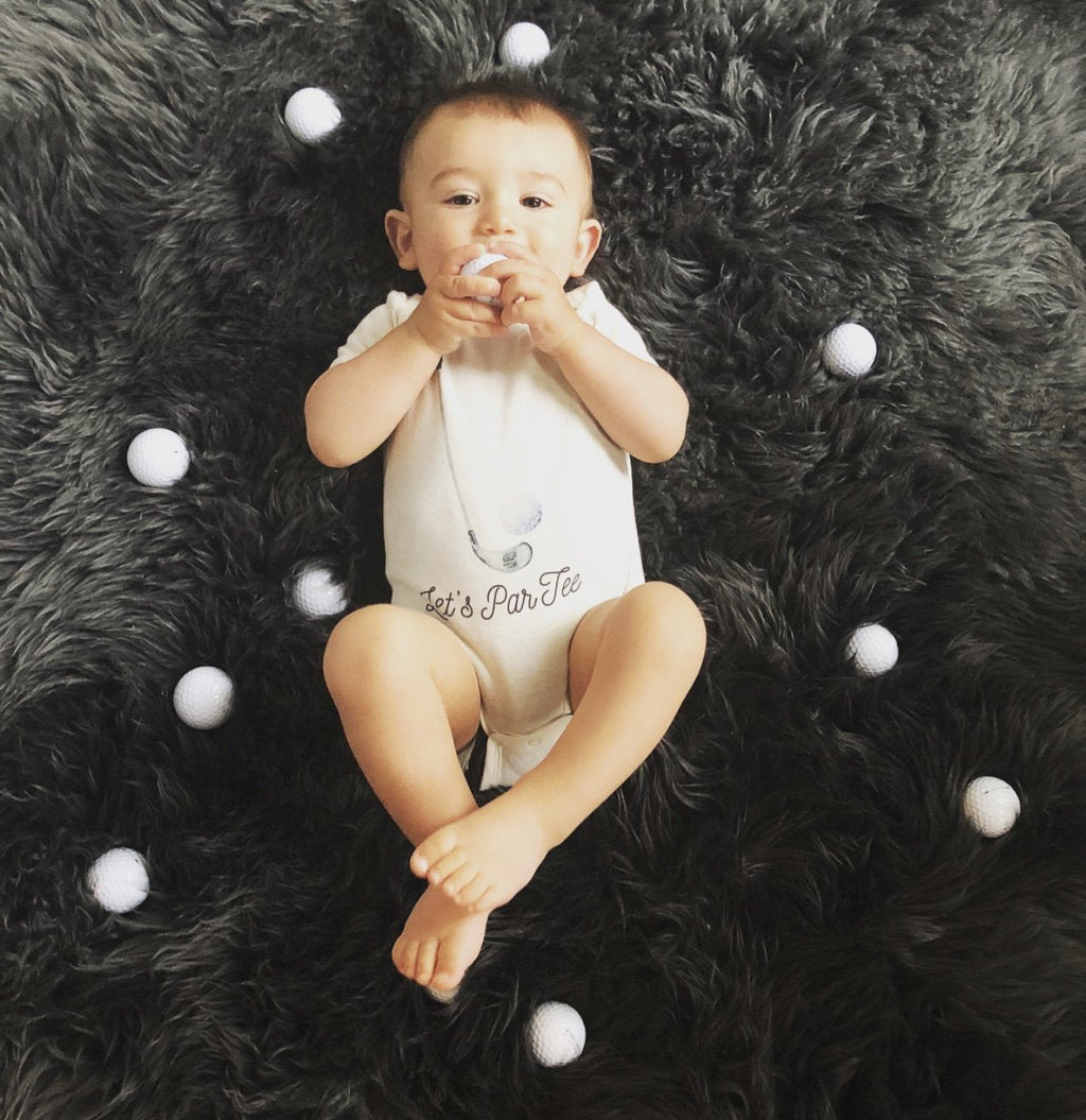 Let's ParTee Golf Organic Baby Onesie®
