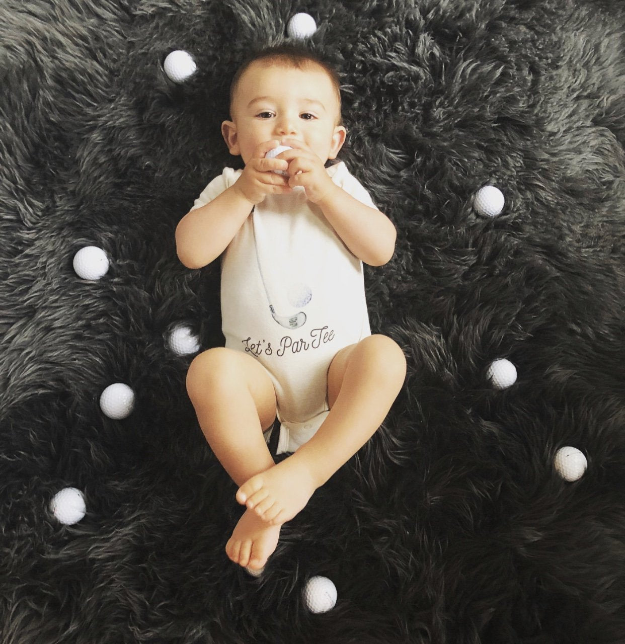 Let's ParTee Golf Organic Baby Onesie®