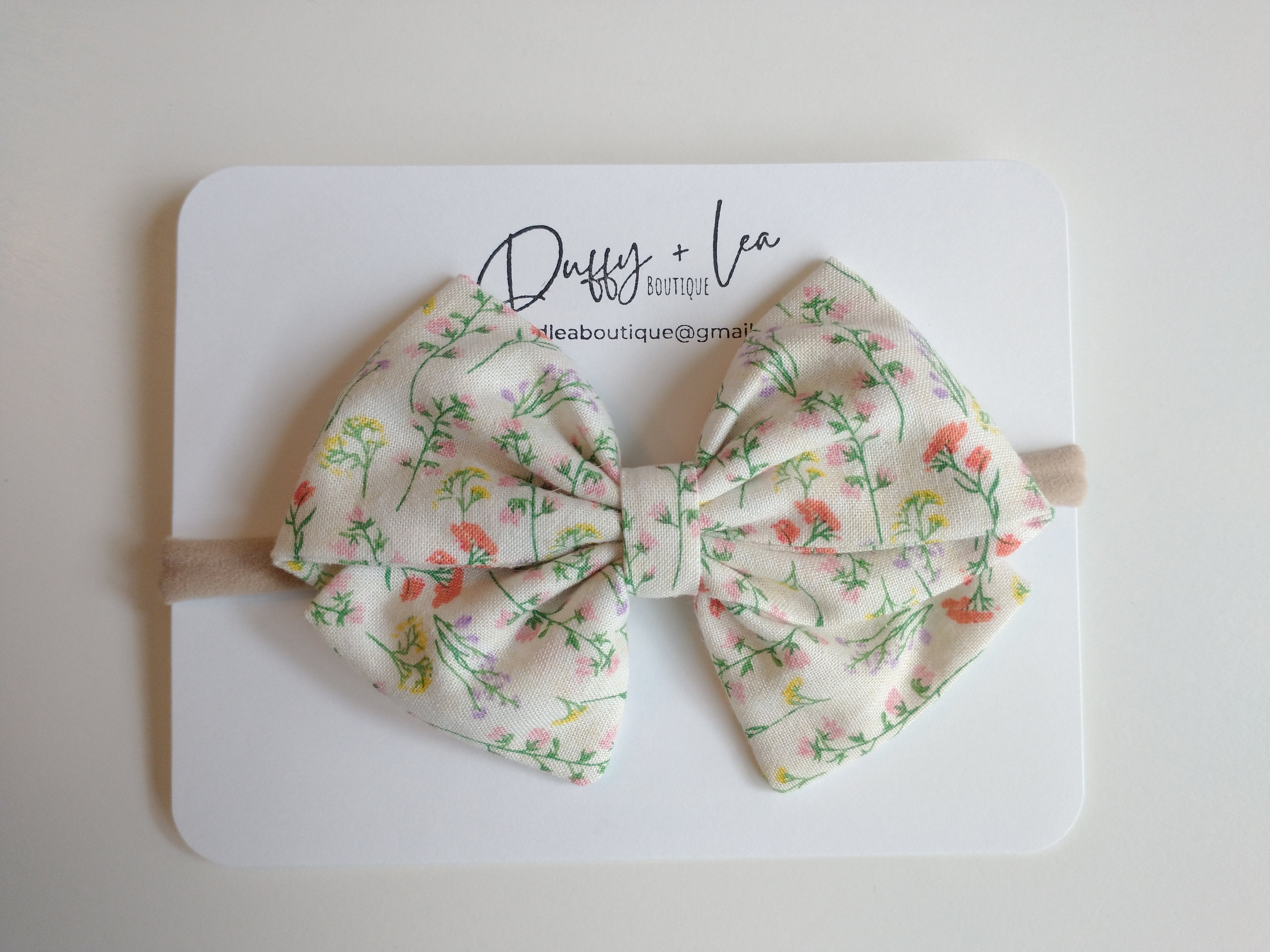Large Handmade Fabric Hair Bow