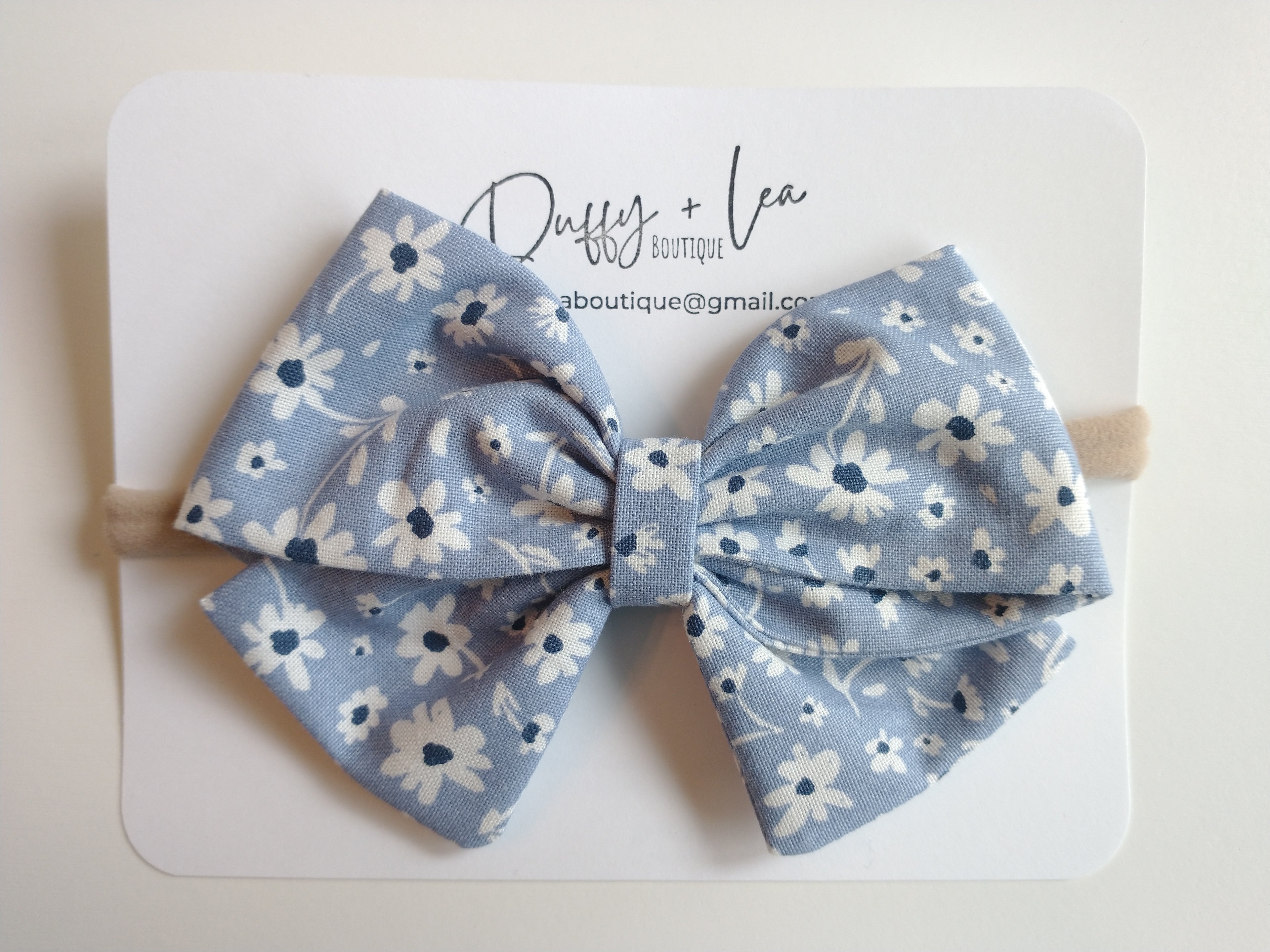 Large Handmade Fabric Hair Bow