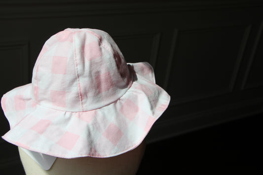 Girls Sunhat - Pink Gingham