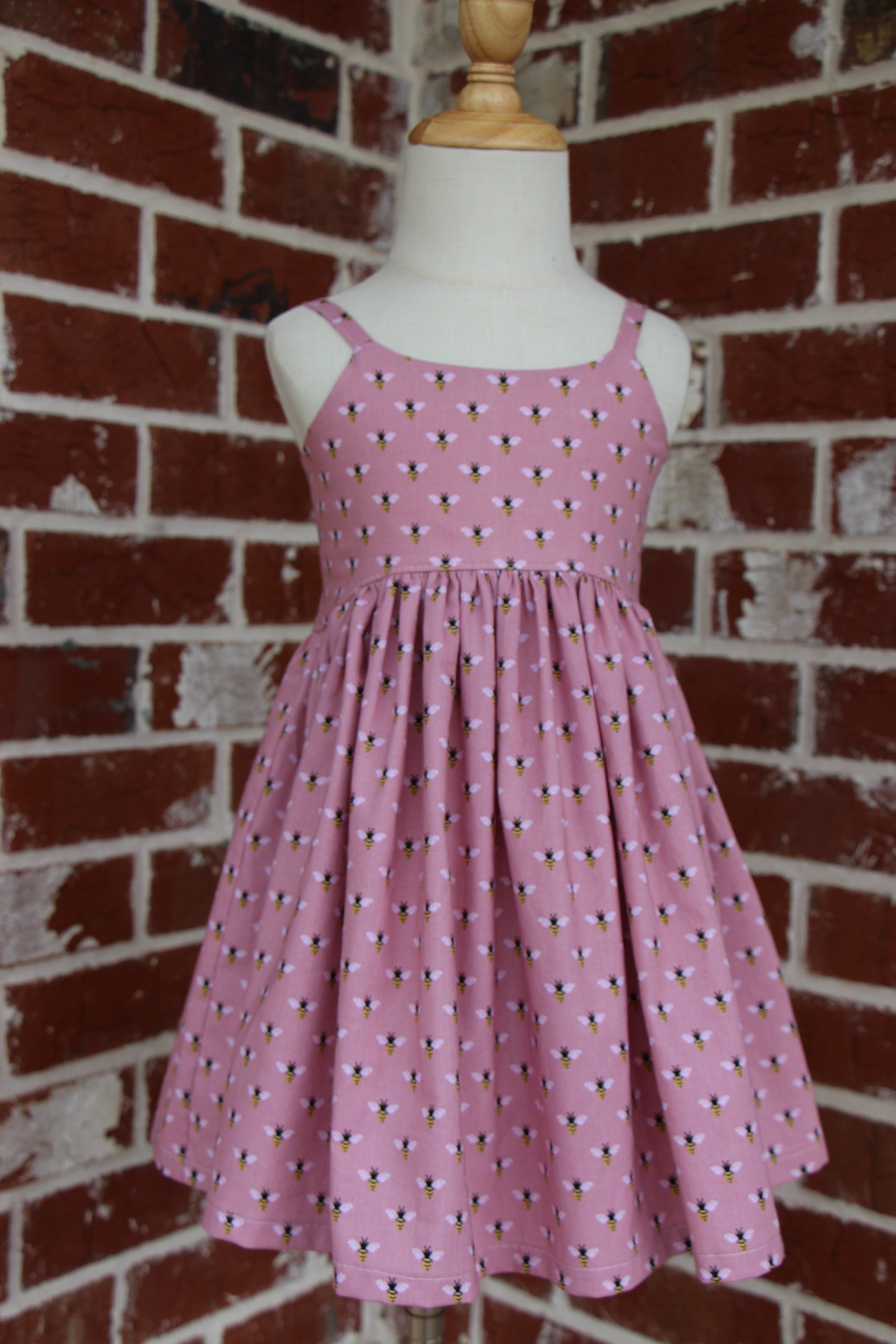 Pink Bees Girls Dress