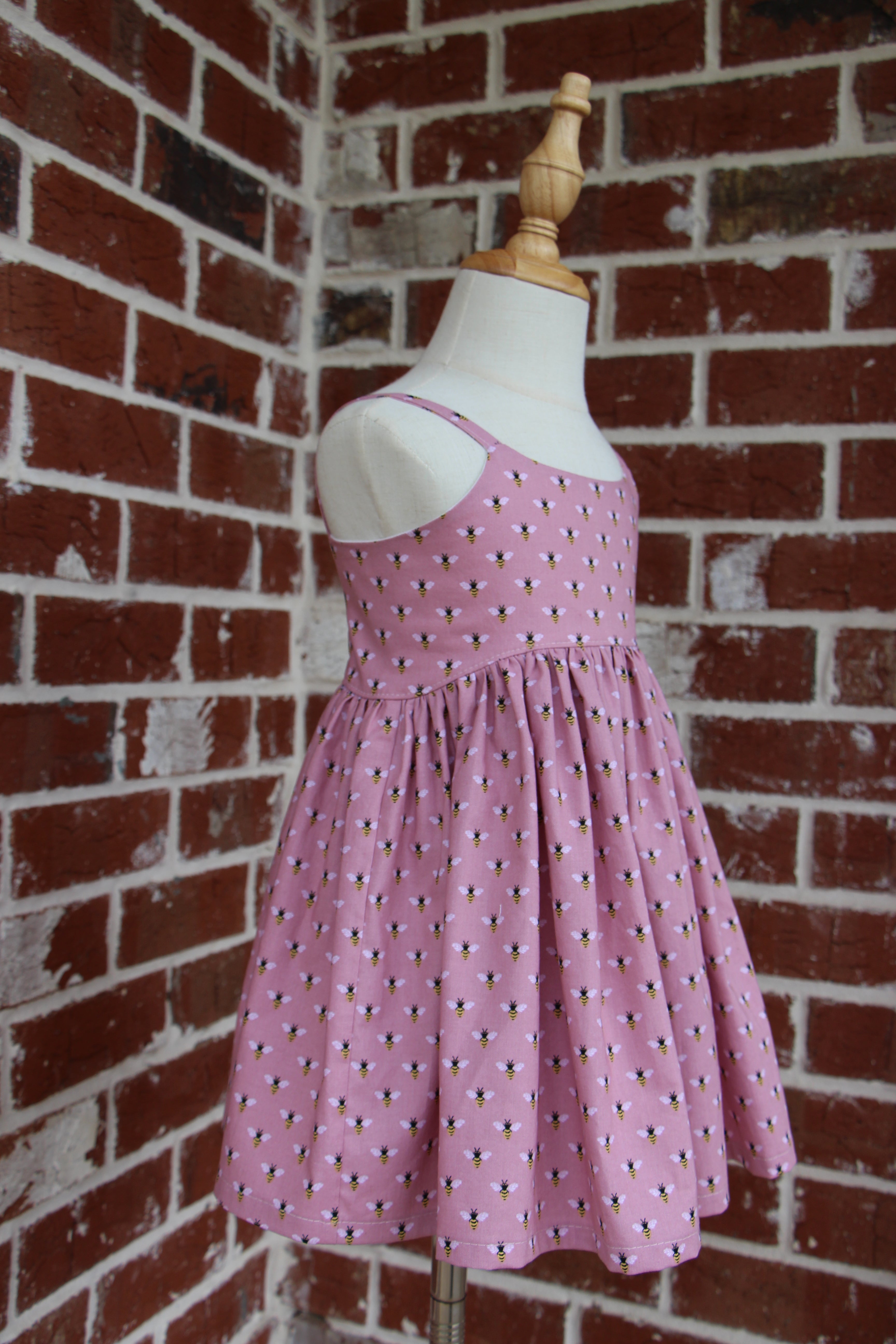 Pink Bees Girls Dress
