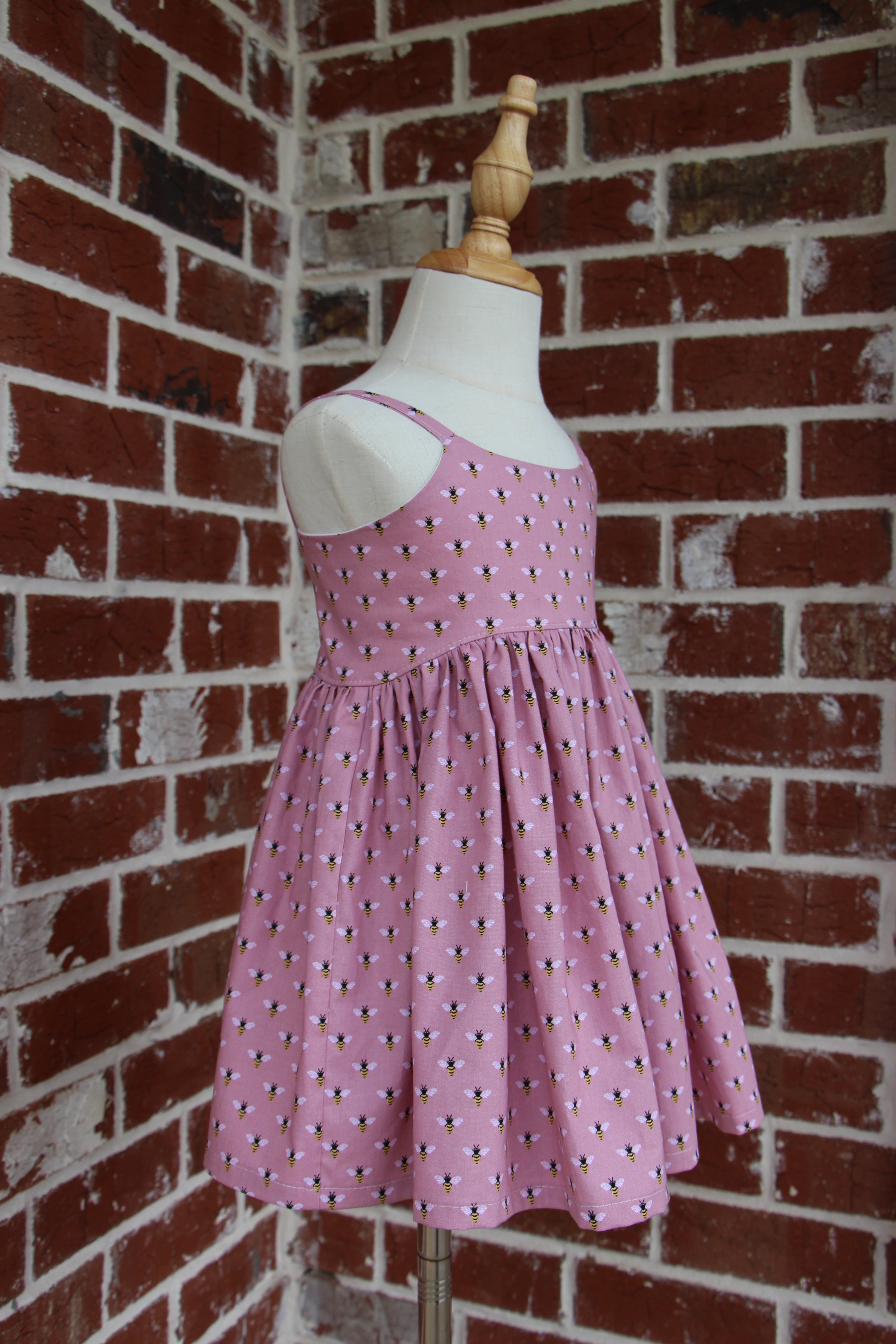 Pink Bees Girls Dress
