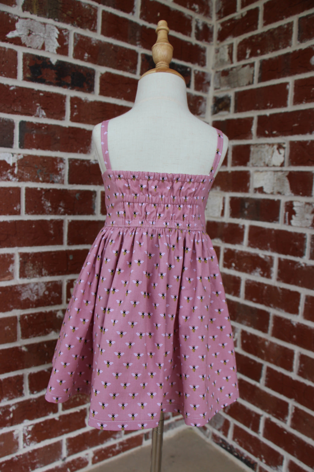 Pink Bees Girls Dress
