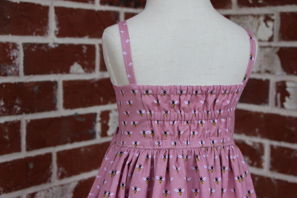 Pink Bees Girls Dress