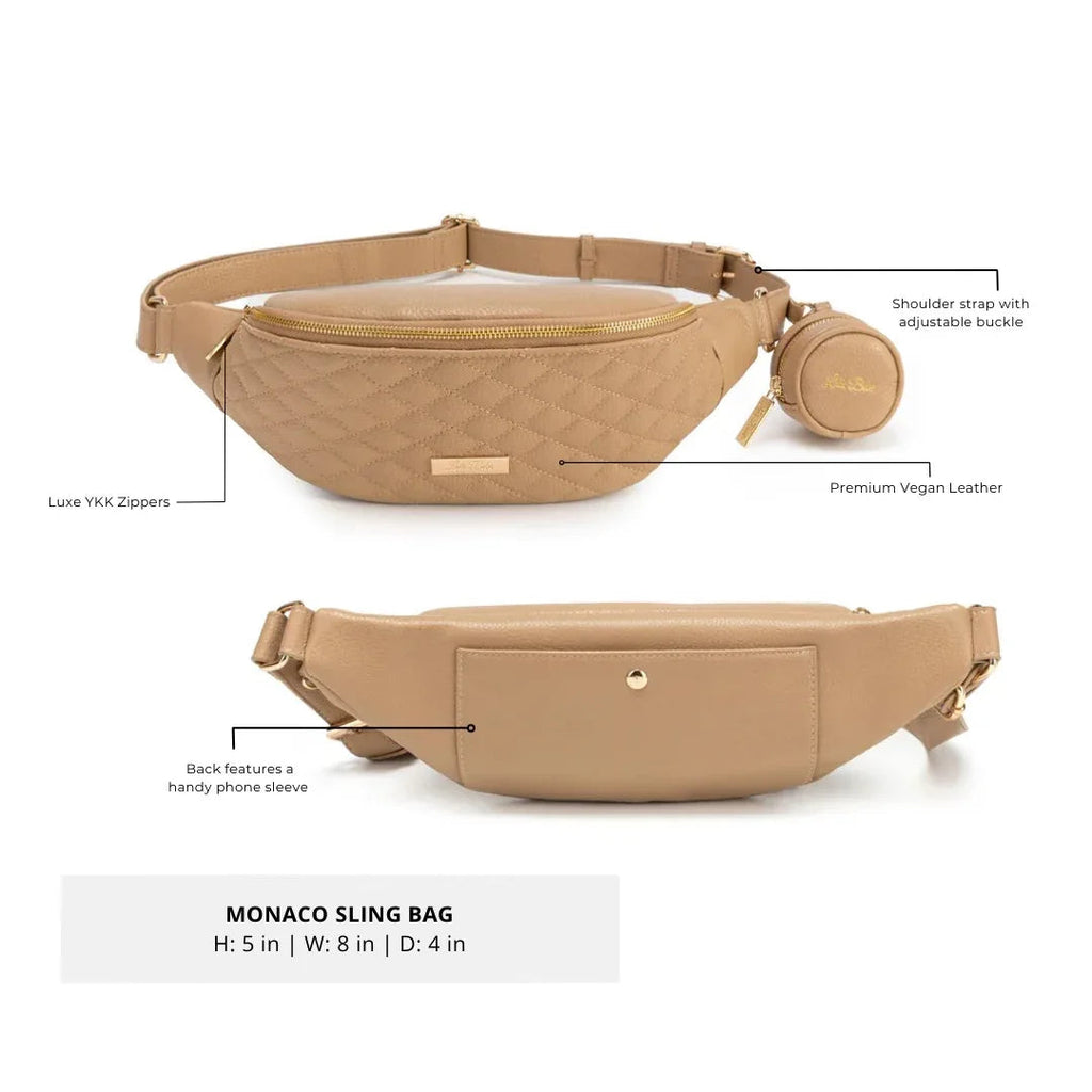 Crossbody Sling Bag | Latte Brown