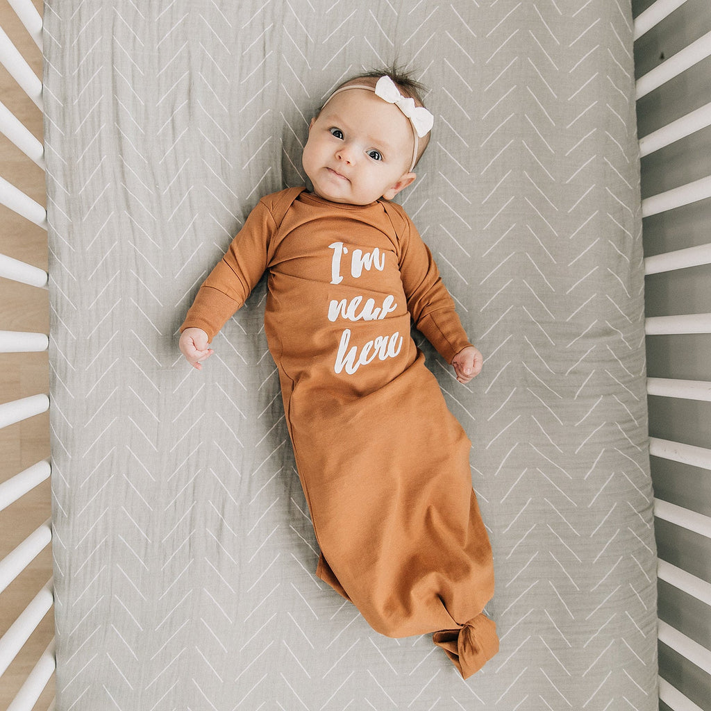 I'm New Here Organic Infant Gown