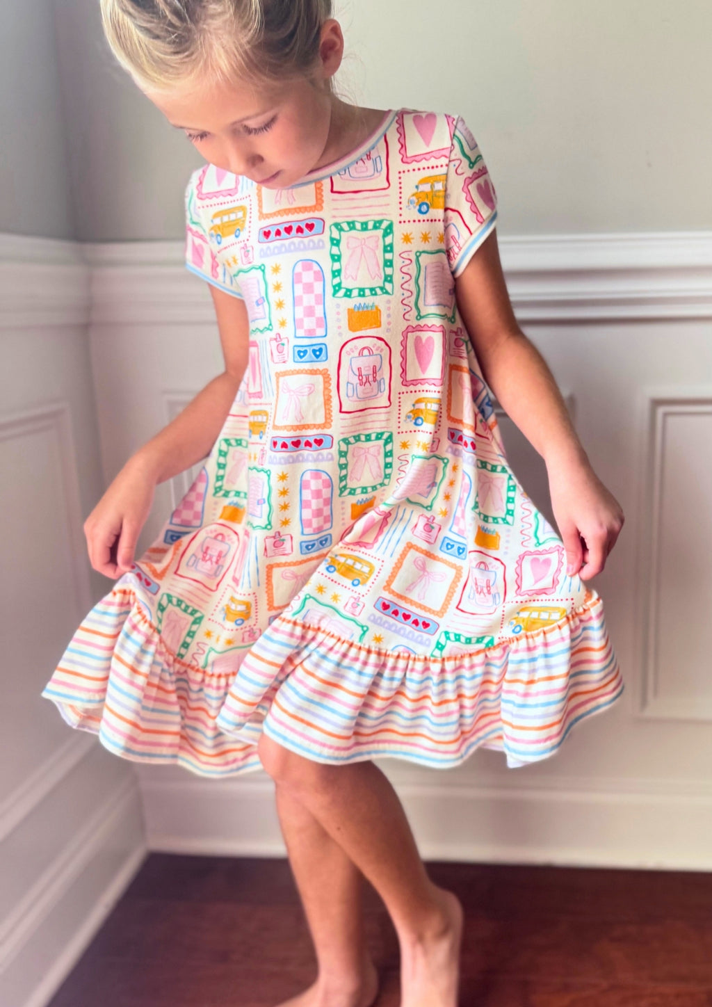 *Preorder - Girly Back To School Coquette Dress