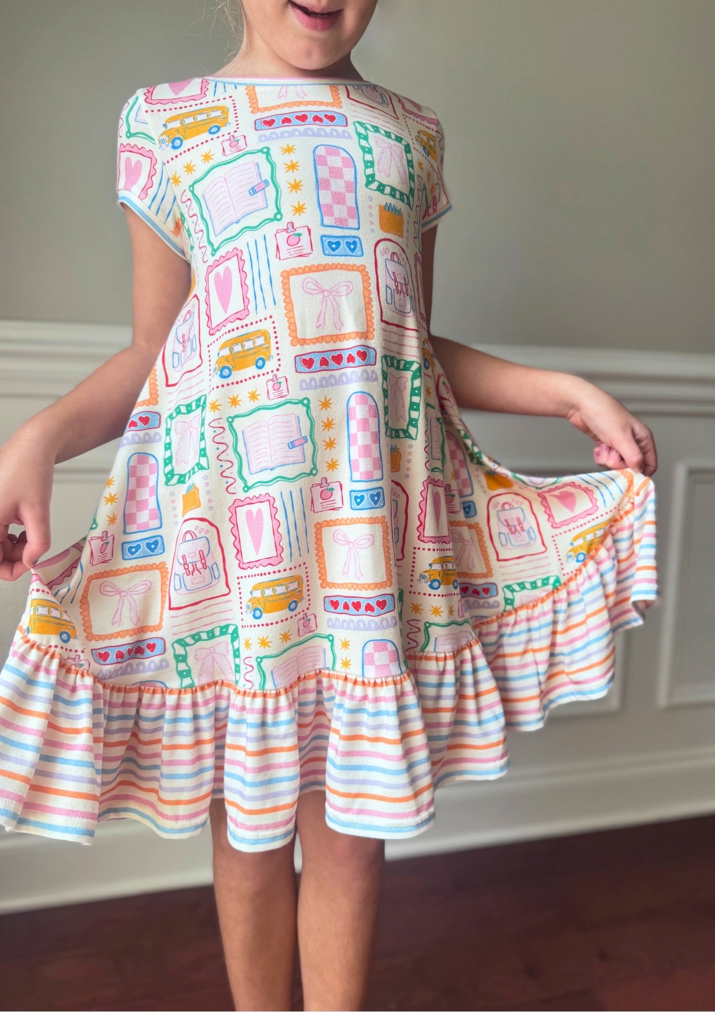 *Preorder - Girly Back To School Coquette Dress