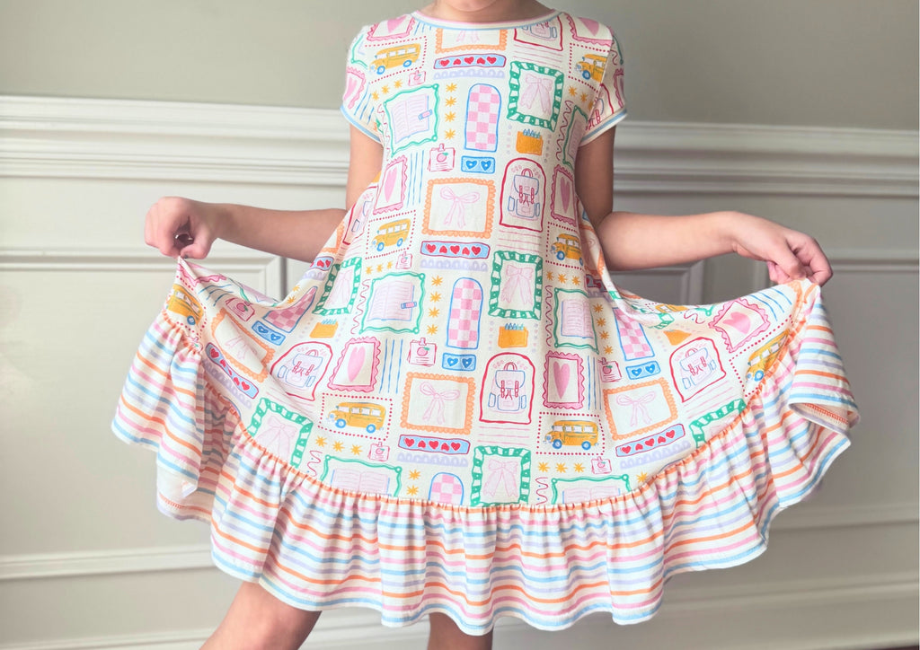 *Preorder - Girly Back To School Coquette Dress
