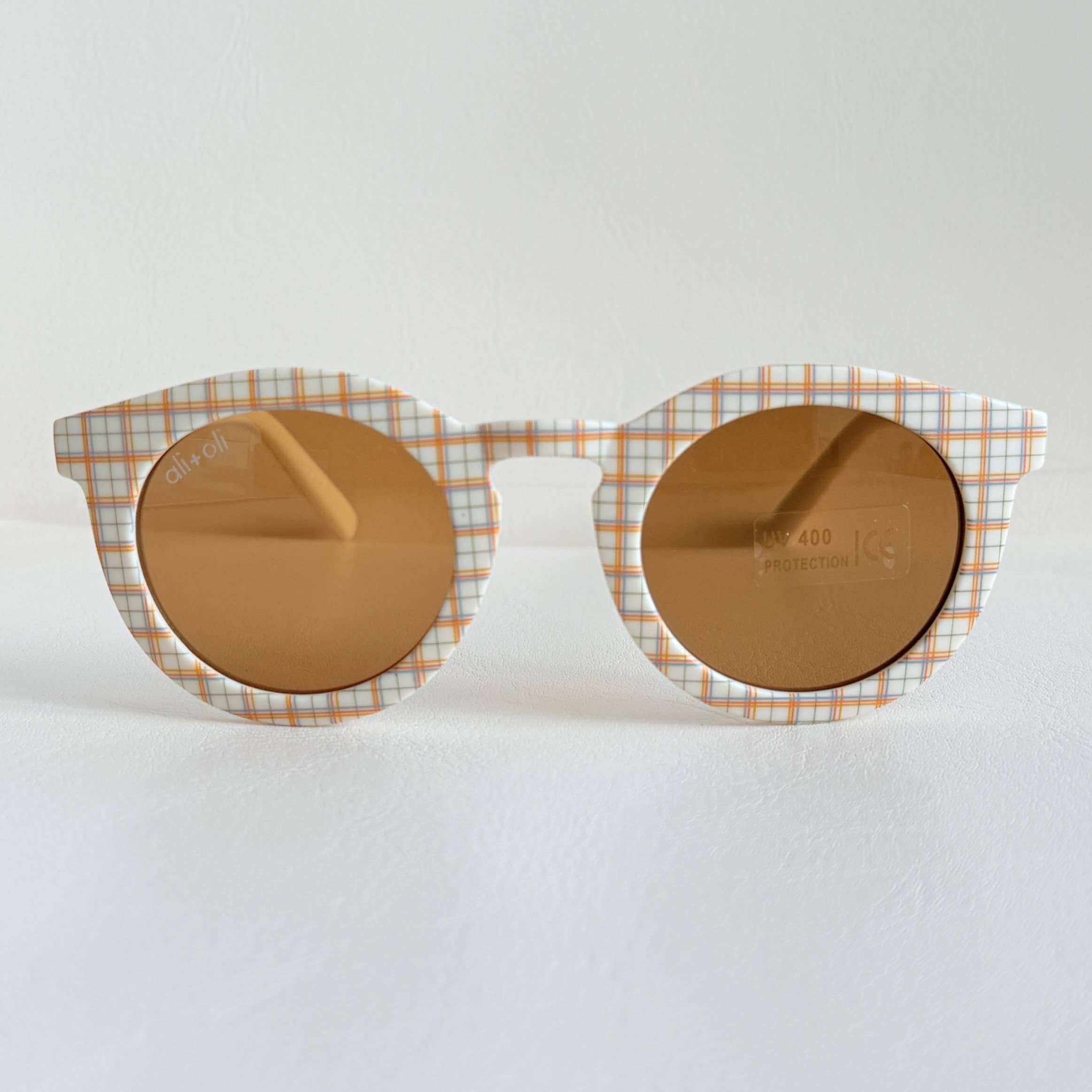 Kids Sunglasses Round (Plaid)