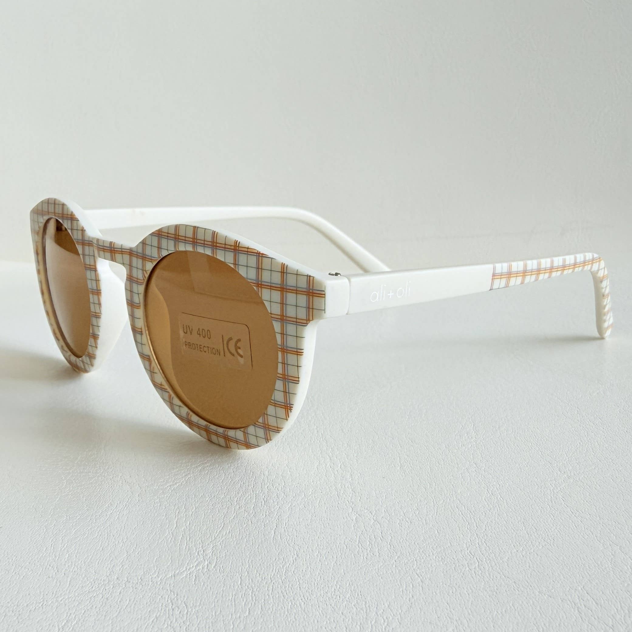 Kids Sunglasses Round (Plaid)