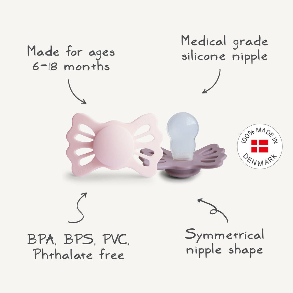 FRIGG Lucky Symmetrical Silicone Pacifier 2-Pack (6-18 Months)