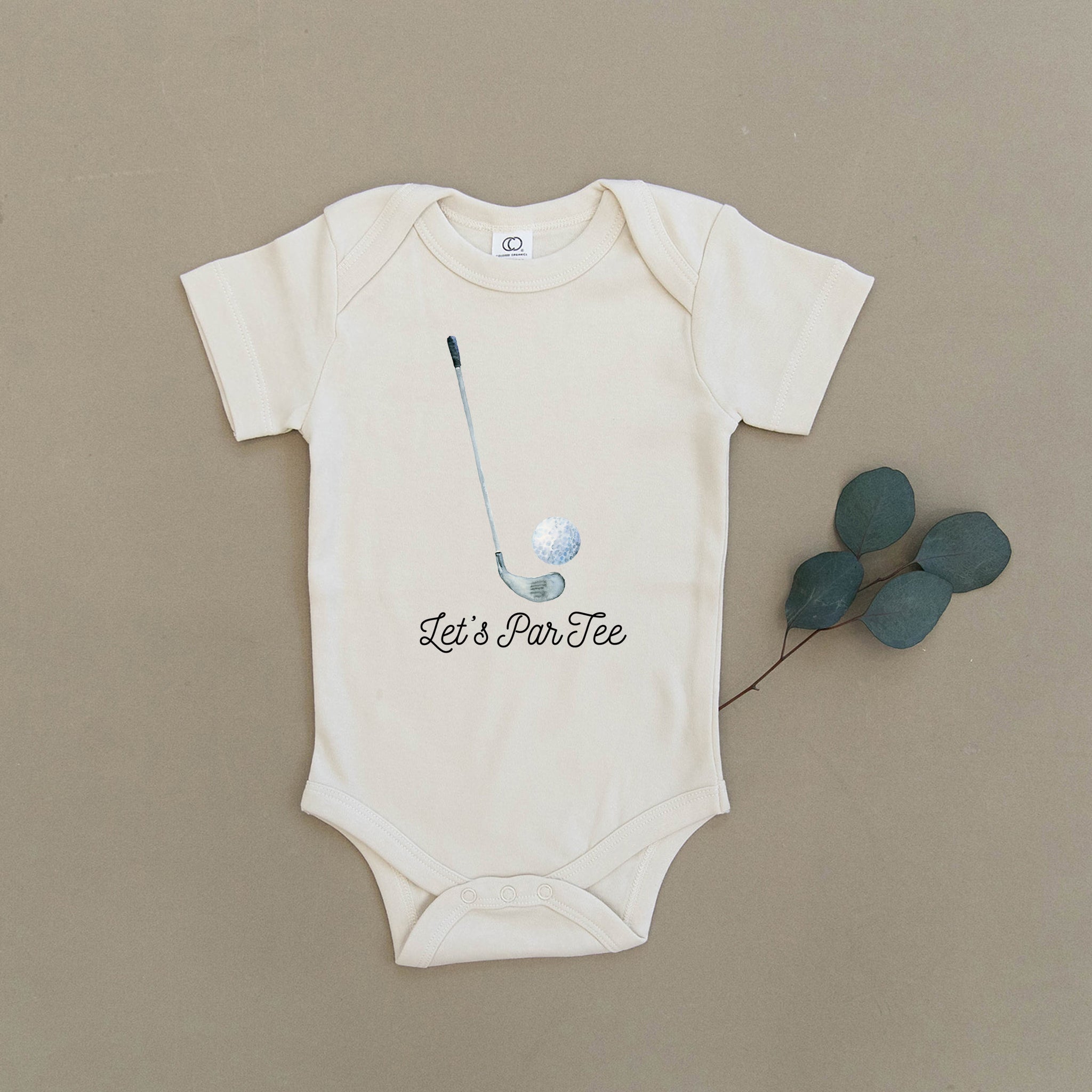 Let's ParTee Golf Organic Baby Onesie®