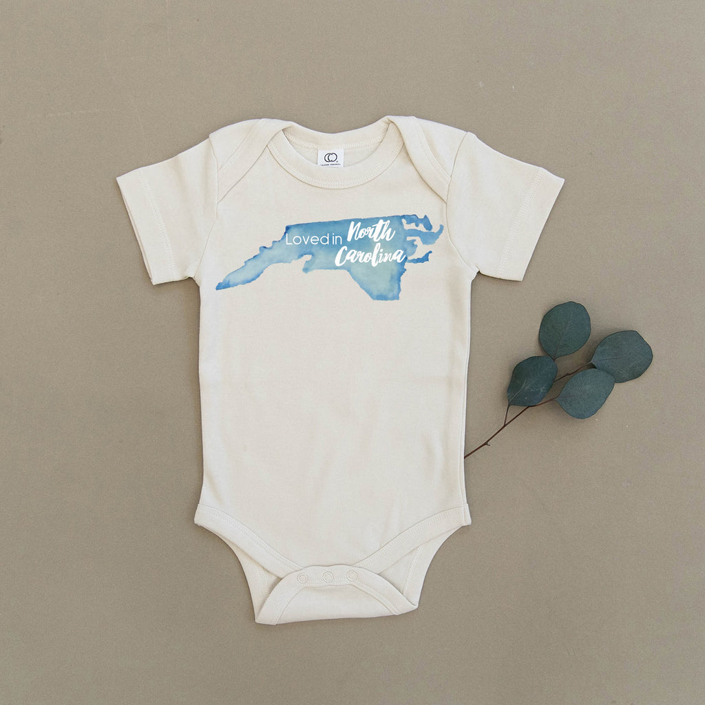 Loved in North Carolina Organic Baby Onesie®